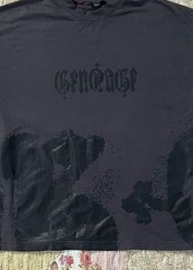 T-shirt Genrage Charcoal Ghost Print Boxy (280gsm)
