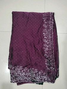 Elegant Purple Floral Saree