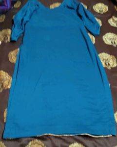 Teal Embroidered Kurta