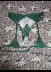 Green Lace Lingerie Set