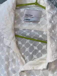 Snitch White Embroidered Shirt