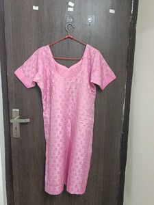 Pink Kurti with Gold Detail