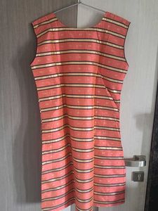 Striped Embroidered Kurti