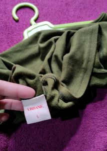 Olive Green Long Sleeve Top