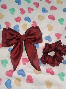 Hair Bow And Scrunchie