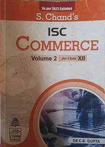 ISC Commerce Volume 2 - S. Chand's
