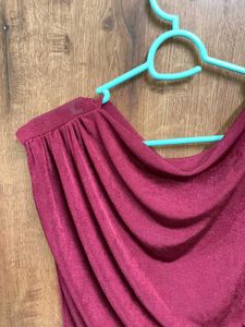 Maroon Draped Top