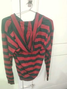 Striped Zip-Up Hoodie