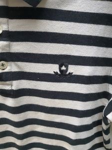Zara Essentials White And Black Stripe Tshirt(men)