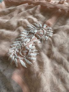 Peach Chikankari Kurti