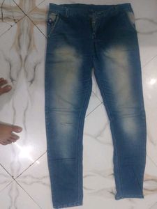 Vintage Wash Denim Jeans