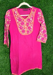 Pink Floral Kurta