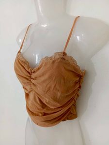 NUDE RUCHED TOP