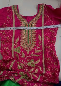 Full Embroidery Chanderi Silk Kurta And Bottom