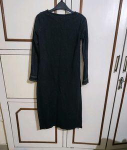Woollens By W - Black Embroidered Kurta