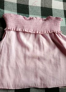 Pink Bow Detail Mini Skirt