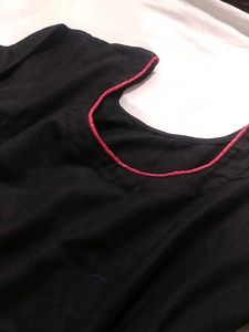 Elegant Black Kurta Set🖤 handmade working