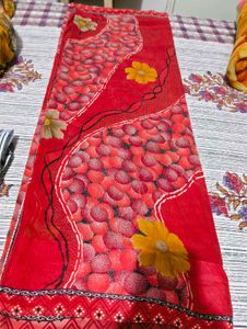 Red Floral Saree