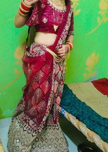Elegant  Wine Colour Lehenga Choli Set