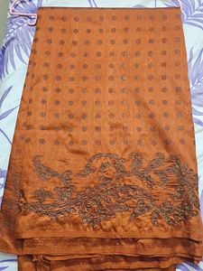 Vintage Brown Silk Saree