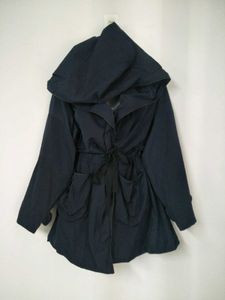 Navy Blue Hooded Jacket