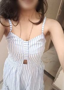 Striped Tiered Midi Dress