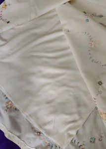 A Embroidery Design White Vintage Dress