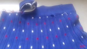 FREE BLUE Skirt with 2 brown pleated skirts