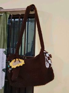 Handmade Crochet Sunflower Shoulder Bag
