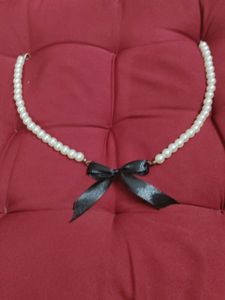 pinterest ribbon pearl necklace