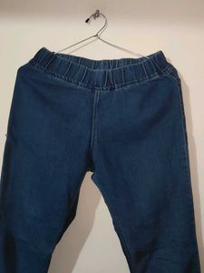 Blue Denim Pull-On Jeans