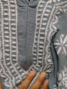 Cutwork Lucknowi Plazopair