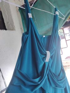 Elegant Teal Party Dress