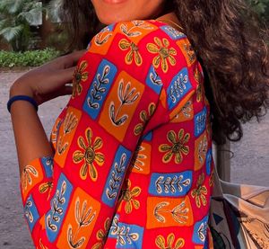 Retro Floral Button-Up