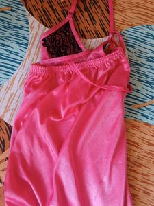 Pink Lace Trim Nightgown