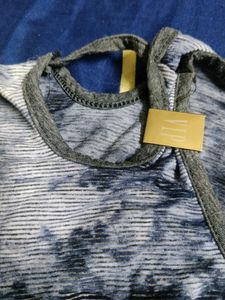 Multicolor Cold Shoulder Top