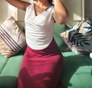 Burgundy Mermaid Skirt
