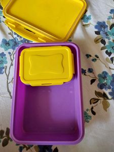 Yellow &amp; Purple Tiffin Box