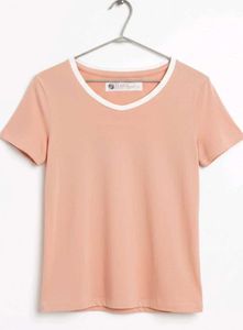 Cute Peach Ringer Tee✨