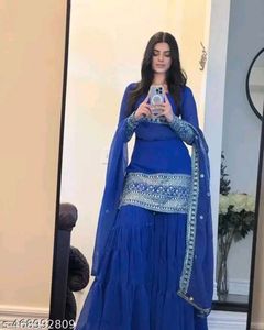 Elegant Blue Gharara Suit