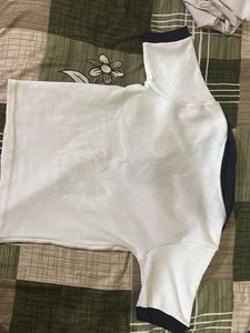Stylish White Polo T-Shirt