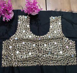 Embroidered Mirror Work Blouse