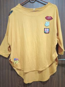 Bright Yellow Crop Top Trendy Fit For Youth