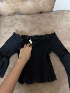 Black Off-Shoulder Top