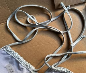 Women&#39;s Metallic Criss Cross Halter Triangle Bikin