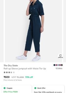 Navy Button-Down Jumpsuit