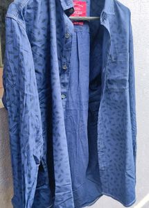 Stylish Blue Shirt 42&#34; For Men
