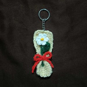 Crochet Flower Bouquet Keychain