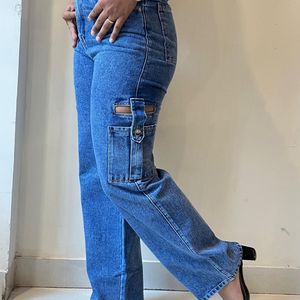 Stylish Straight Fit Side Pocket Jeans
