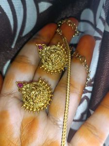 Gold Plated Necklace Set Matt Finish
